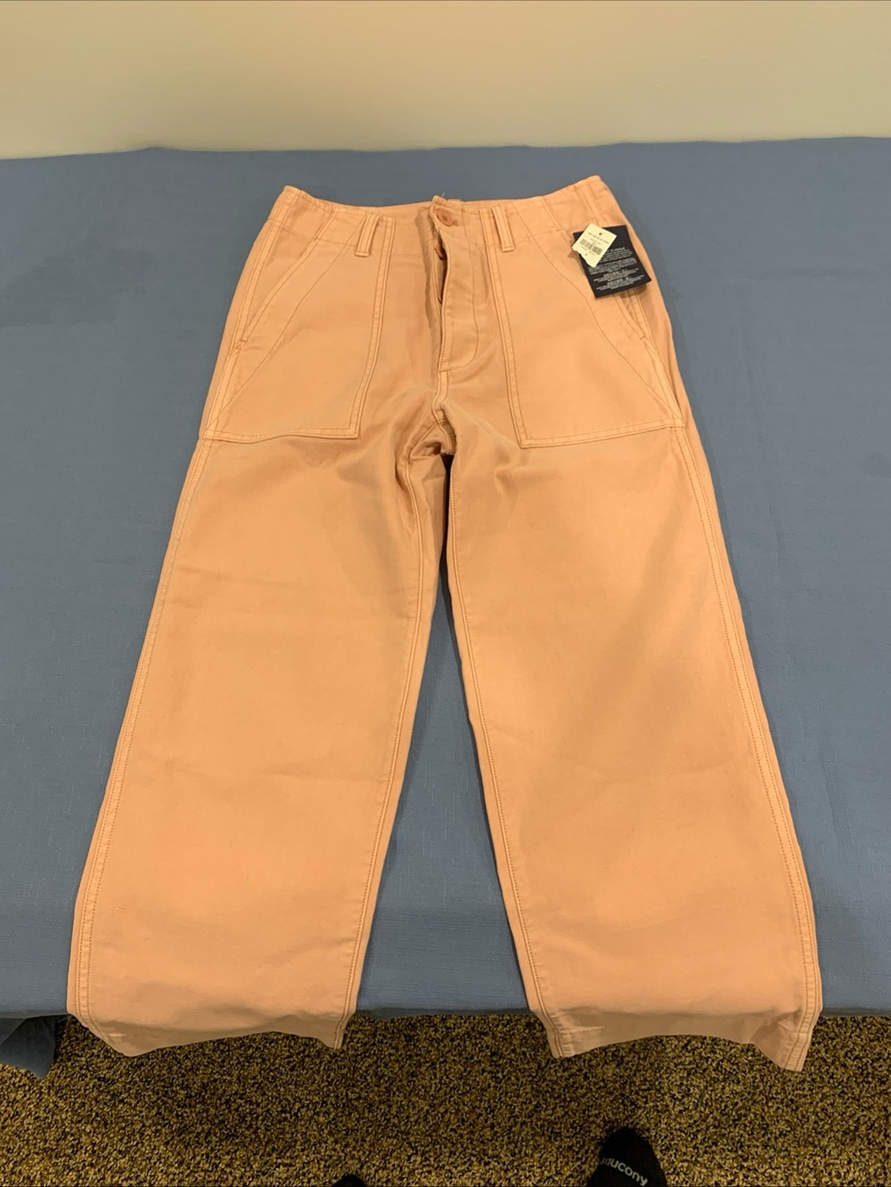 Gap High Rise Straight Crop Chino Sz 2 Coral Cotton NWT